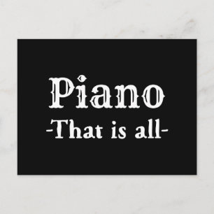 Piano That Is All Funny Music Postcard