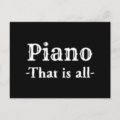 Piano That Is All Funny Music Postcard