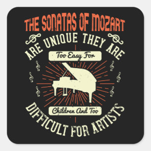 Piano - The Sonatas Of Mozart Square Sticker