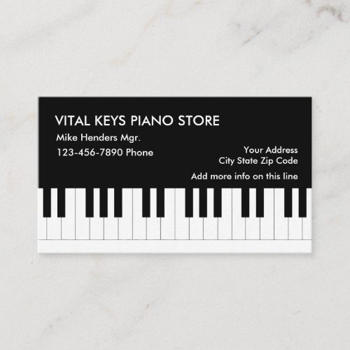 Piano Theme Business Card