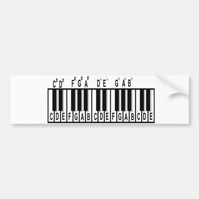 Piano Theory Bumper Sticker (Front)