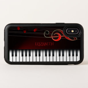 Piano Treble Clef And Notes OtterBox Symmetry iPhone X Case