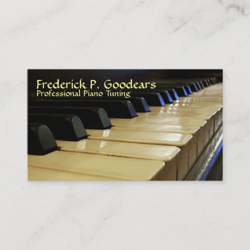 Piano Tuner Business Card