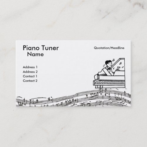Piano Tuner Business Card Templates