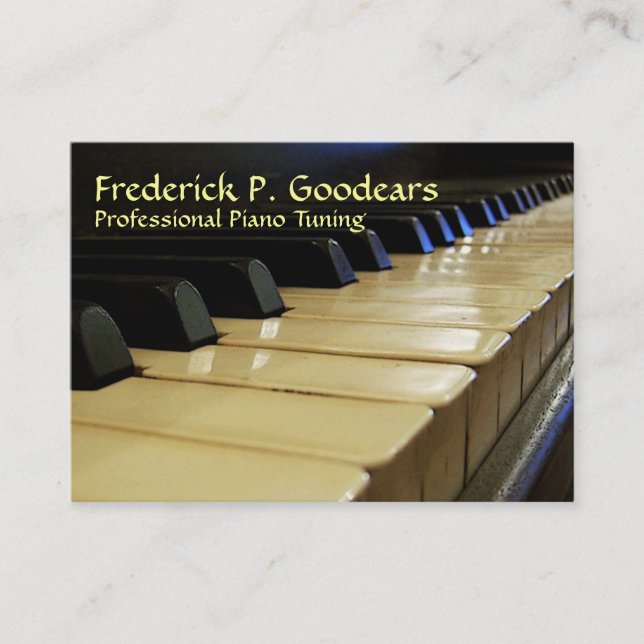 Piano Tuner Business Card (Front)