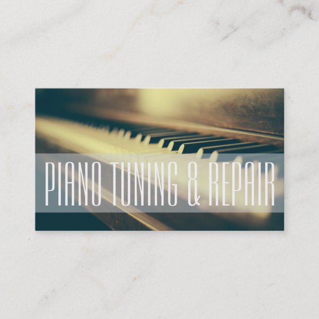 Piano Tuning & Repair Music Instructor Business Business Card (Front)