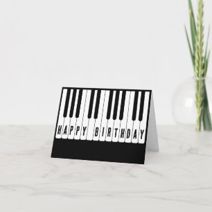 Piano tuts Happy Birthday Card