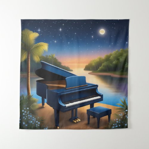 Piano Under The Stars 2 Tapestry