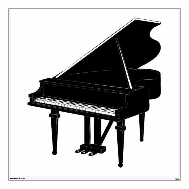 Piano Wall Sticker (Front)