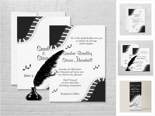 Piano Wedding or Music Theme Event
