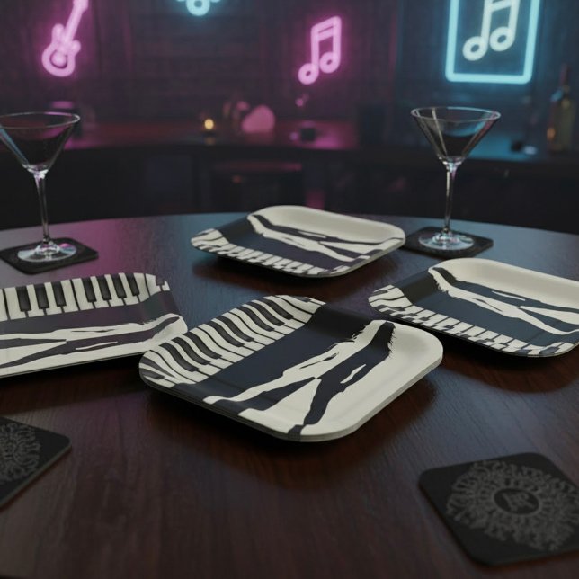 Piano Woman Paper Plates (Creator Uploaded)