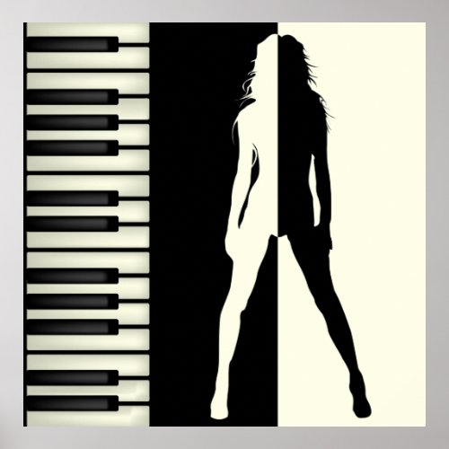 Piano Woman Poster