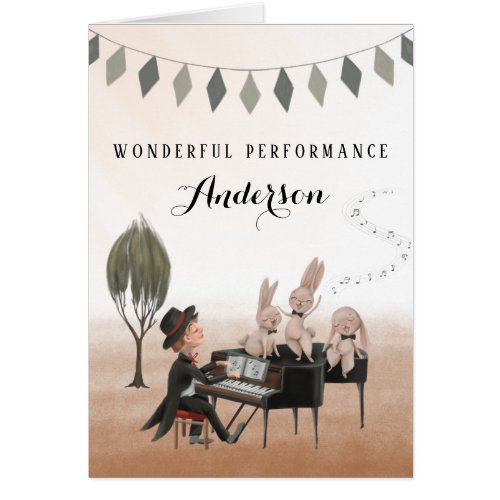 Piano Wonderful Performance Greeting Card