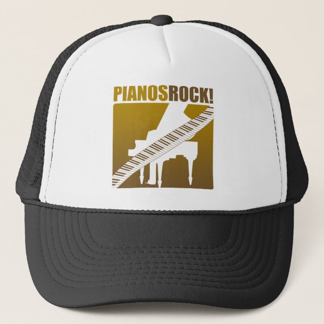 Piano's Rock! Trucker Hat (Front)