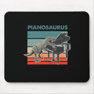 Pianosaurus Dinosaur Retro Grand Piano Player Pian Mouse Pad