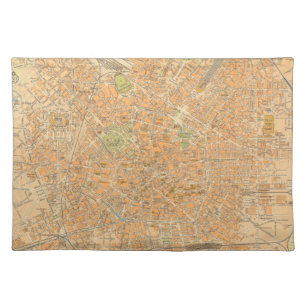Pianta di Milano - Map of Milan, Italy Cloth Placemat