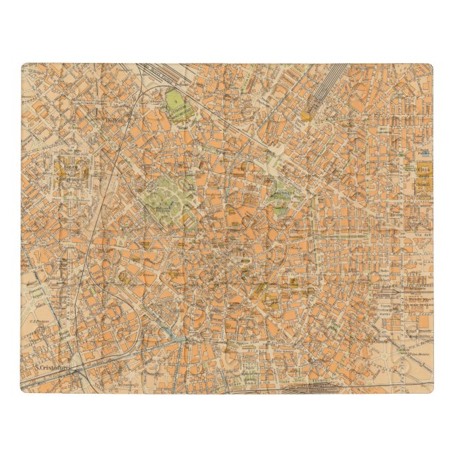 Pianta di Milano - Map of Milan, Italy Jigsaw Puzzle (Puzzle Horizontal)