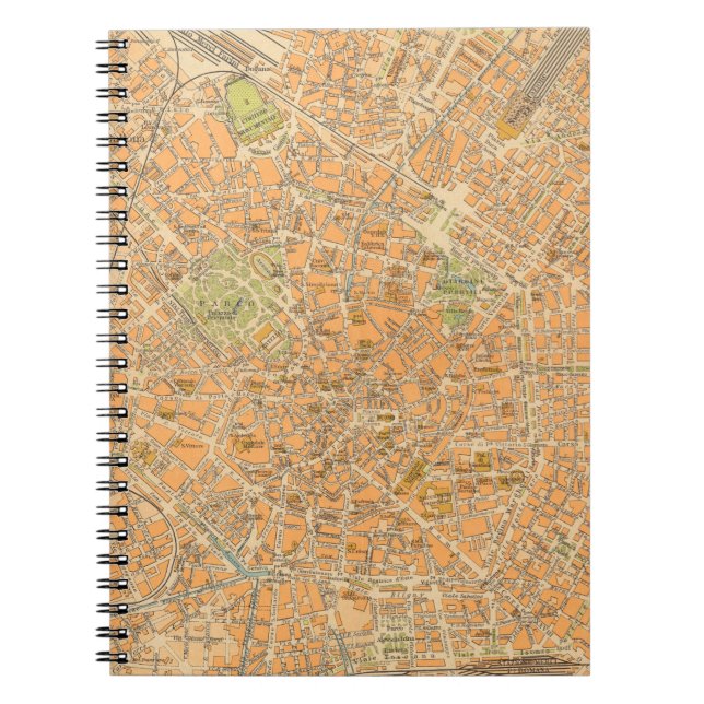 Pianta di Milano - Map of Milan, Italy Notebook (Front)