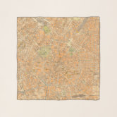 Map of Milan Silk Scarf