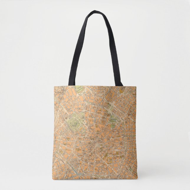 Pianta di Milano - Map of Milan, Italy Tote Bag (Front)