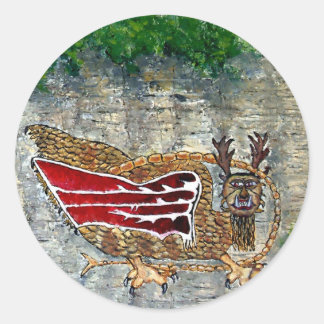 Piasa Bird Illinois Native American Legend Classic Round Sticker