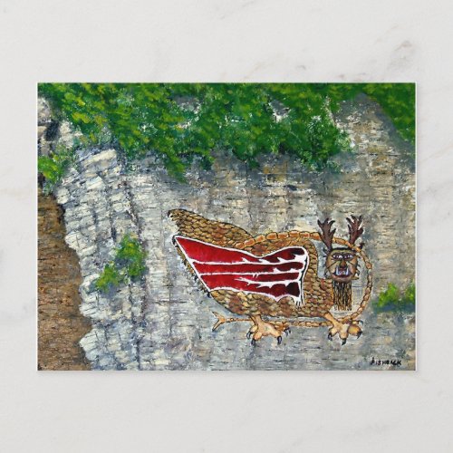 Piasa Bird Illinois Native American Legend Postcard