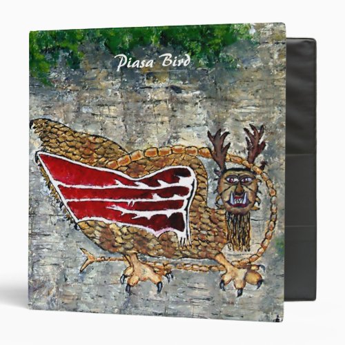 Piasa Bird Native American Legend 3 Ring Binder