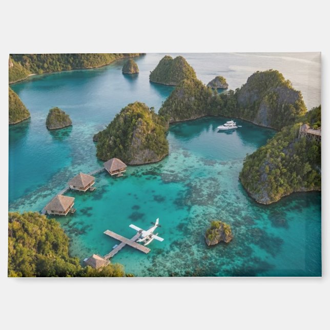 Piaynemo Raja Ampat Islands Paradise View Art Magnet (Front)