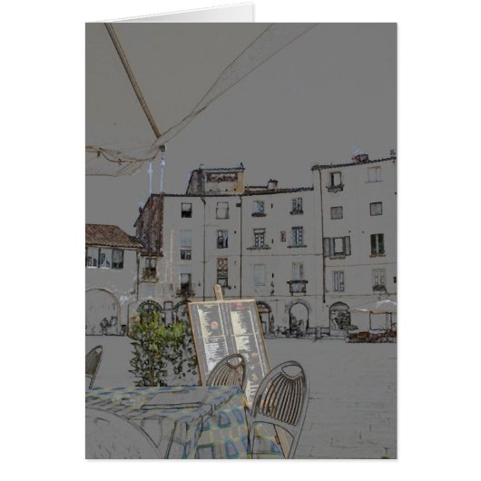Piazza Anfiteatro in Lucca, Italy Cards (Front)