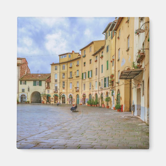 Piazza Anfiteatro, Lucca City, Italy Magnet (Front)