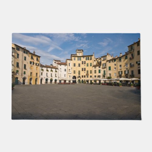 Piazza Anfiteatro square in Lucca _ Tuscany Italy Doormat