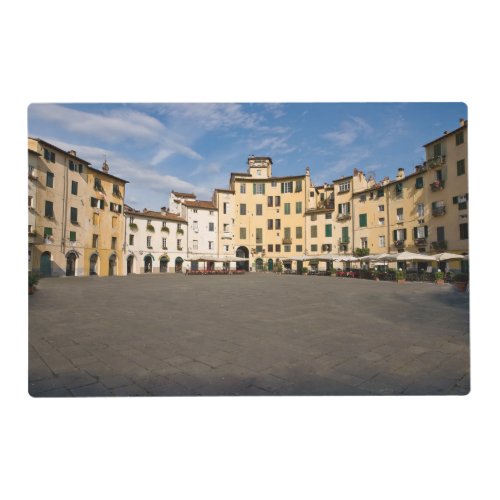 Piazza Anfiteatro square in Lucca _ Tuscany Italy Placemat