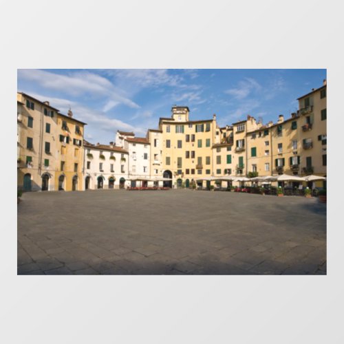 Piazza Anfiteatro square in Lucca _ Tuscany Italy Window Cling