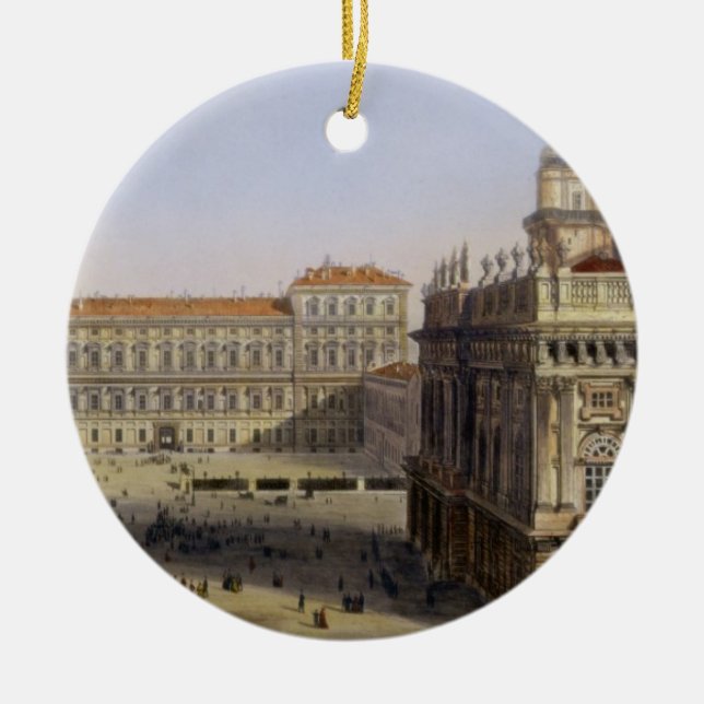 Piazza Castello, Turin, engraved by F. Citterio (c Ceramic Ornament (Front)