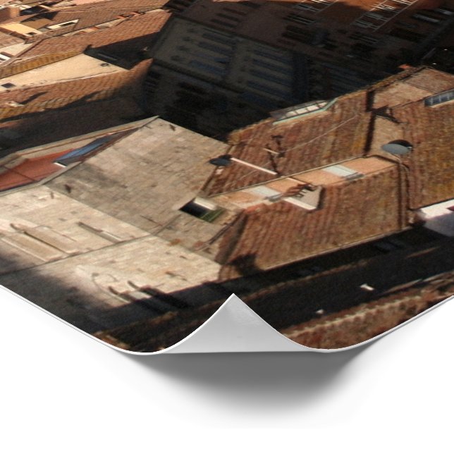 Piazza del Campo Siena Italia Poster (Corner)