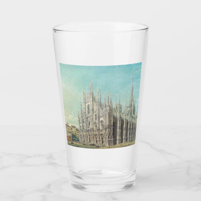 Piazza del Duomo in Milan by Carlo Bossoli   Glass (Front)