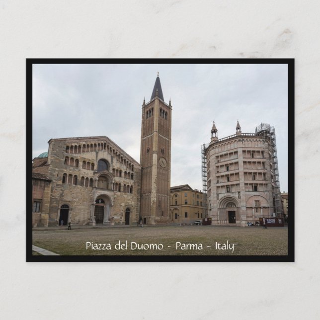 Piazza del Duomo, Parma, Italy Postcard (Front)