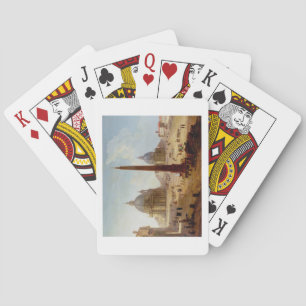 Piazza del Popolo, Rome (oil on canvas) Poker Cards