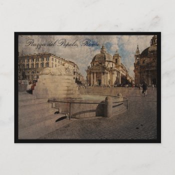 Piazza Del Popolo  Rome Postcard by myworldtravels at Zazzle
