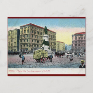 Piazza della Ferrovia, Naples, Italy Postcard