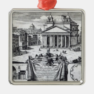 Piazza della Rotonda with a view of Pantheon Metal Ornament