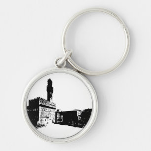Piazza della Signoria in Florence in Central Italy Keychain