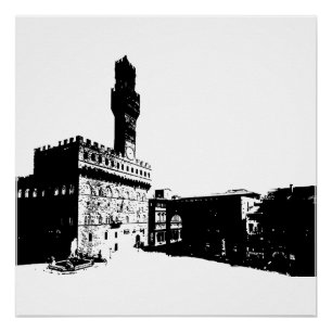 Piazza della Signoria in Florence in Central Italy Poster