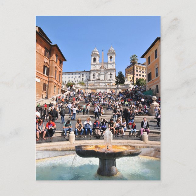 Piazza di Spagna, Rome, Italy Postcard (Front)