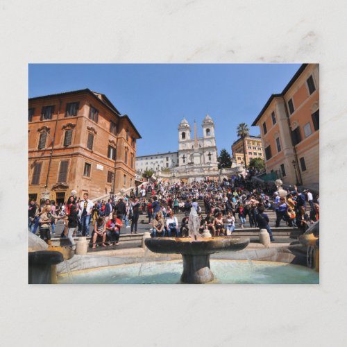 Piazza di Spagna Rome Italy Postcard