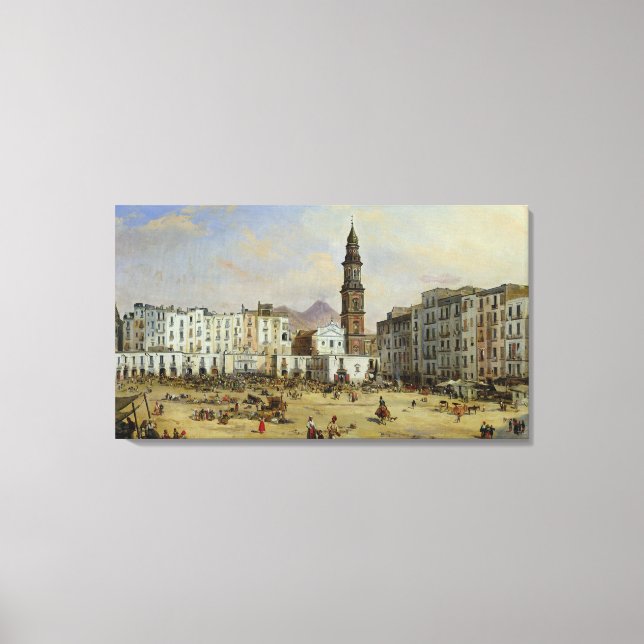 Piazza Mazaniello, Naples Canvas Print (Front)