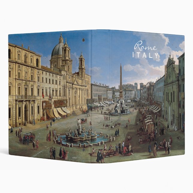 Piazza Navona, Rome art binders (Background)