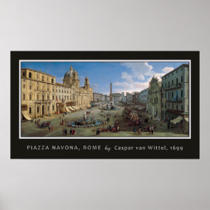 Piazza Navona, Rome art poster