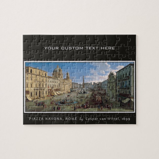 Piazza Navona, Rome custom art puzzle (Horizontal)
