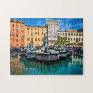 Piazza Navona Rome Italy . Jigsaw Puzzle